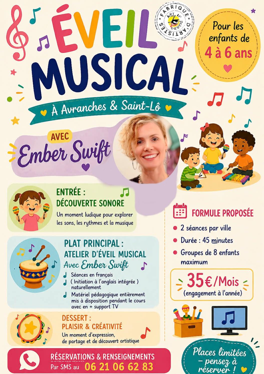 Cours d'éveil musical avec Ember Swift