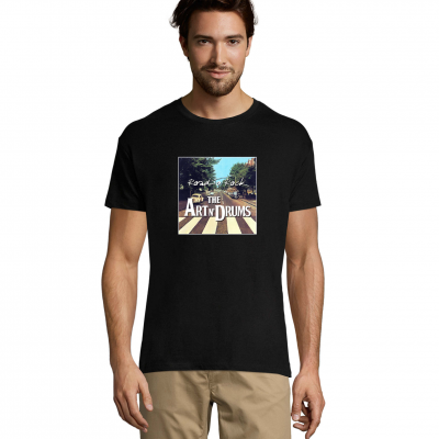 Tshirt mixte noir face road to rock